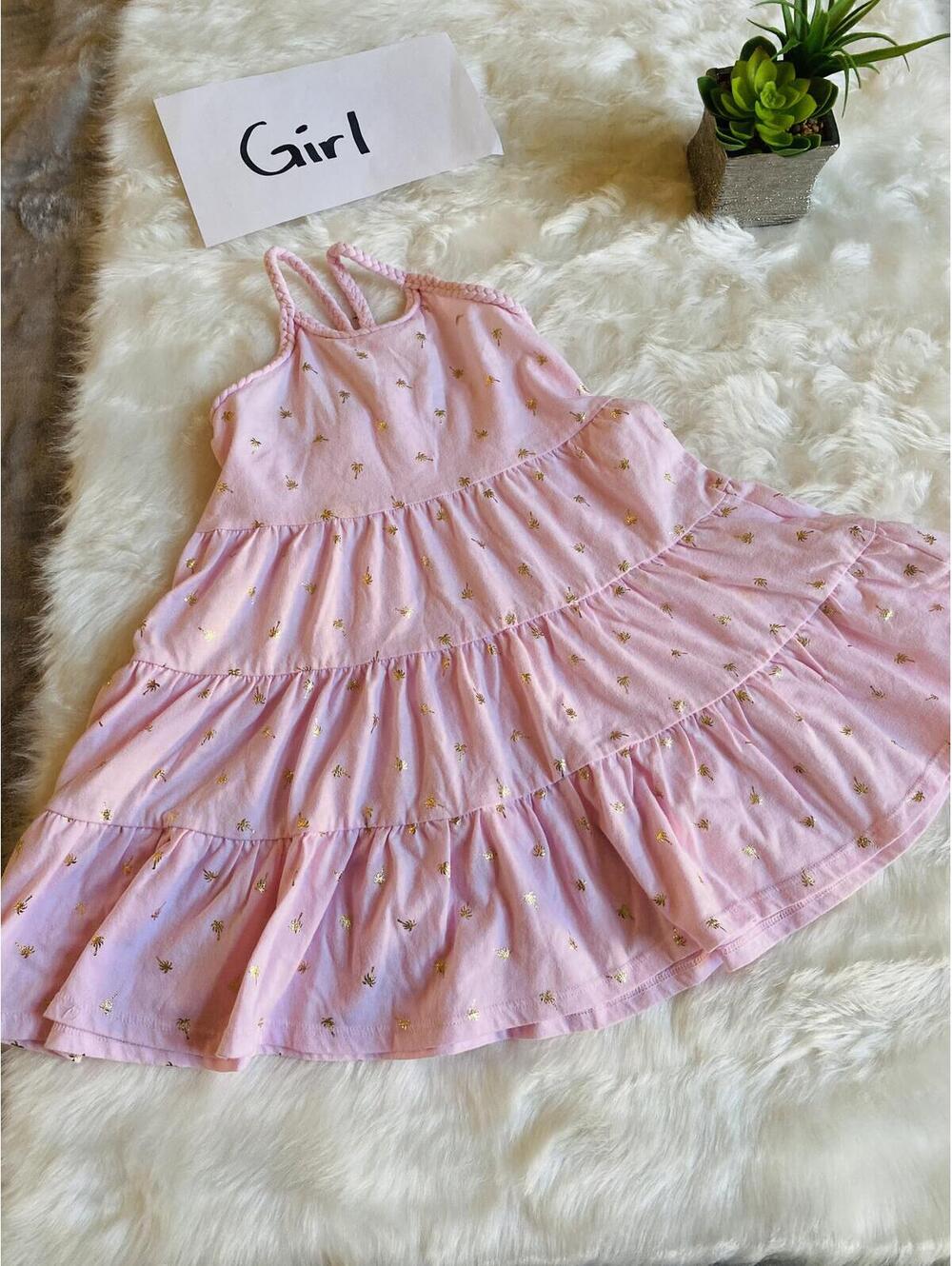 The children’s place Pink Tiered Sleeveless Dress for Girls 4T